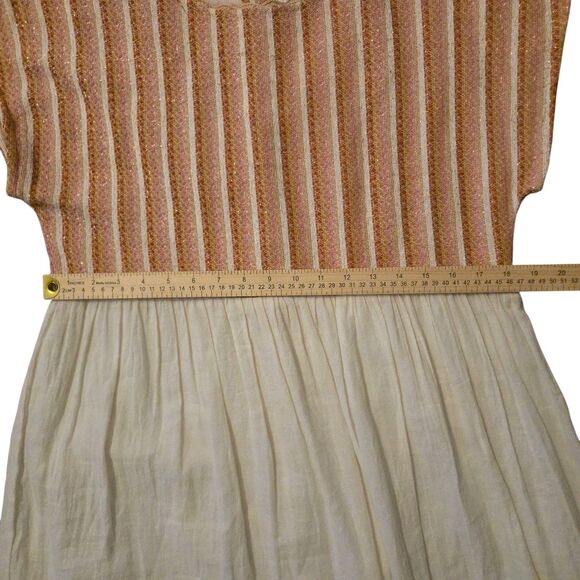 THML Anthropologie M Baby Doll Dress Fairy Isle Flowy Sparkly Boho India - Picture 11 of 12